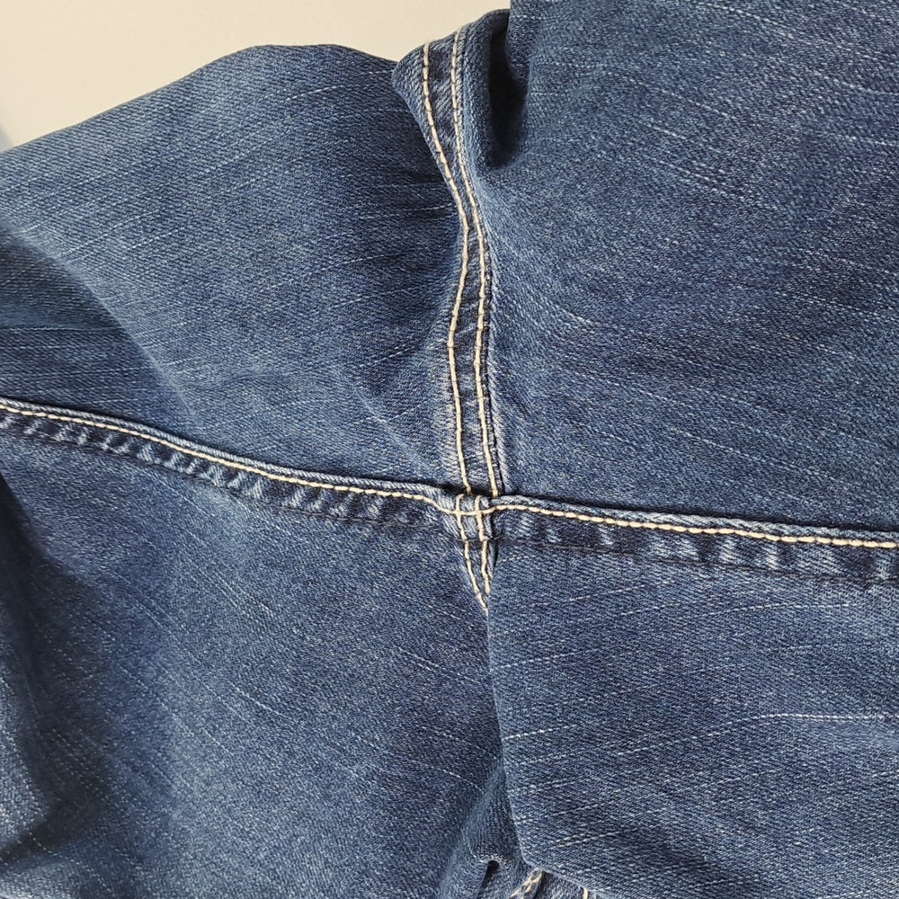 Wrangler Q-Baby No Gap Waistband Bootcut Blue Jeans Size  9/10 x 32 - Picture 14 of 17